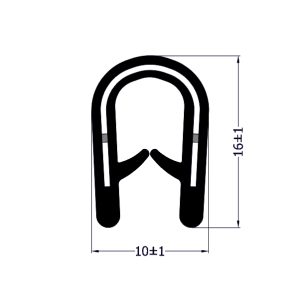 Canalina armata 10×16 2 alette morbida