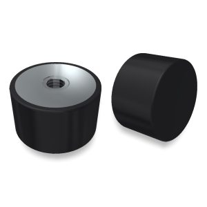 Antivibranti cilindrici in acciaio INOX con piedino femmina