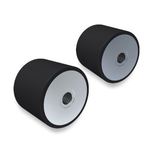 Antivibranti cilinidrici in acciao zincato-INOX femmina/femmina