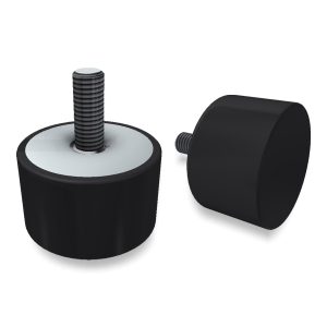 Antivibranti cilindrici in acciaio INOX con piedino maschio