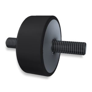 Antivibranti cilindrici in acciaio zincato maschio-maschio