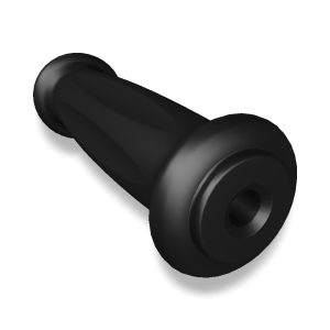 Manopola girevole con boccola e foro liscio passante