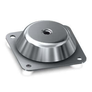 Supporto antivibrante a campana a base quadra con dado