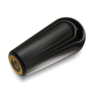 Maniglia liscia boccola ottone filettata