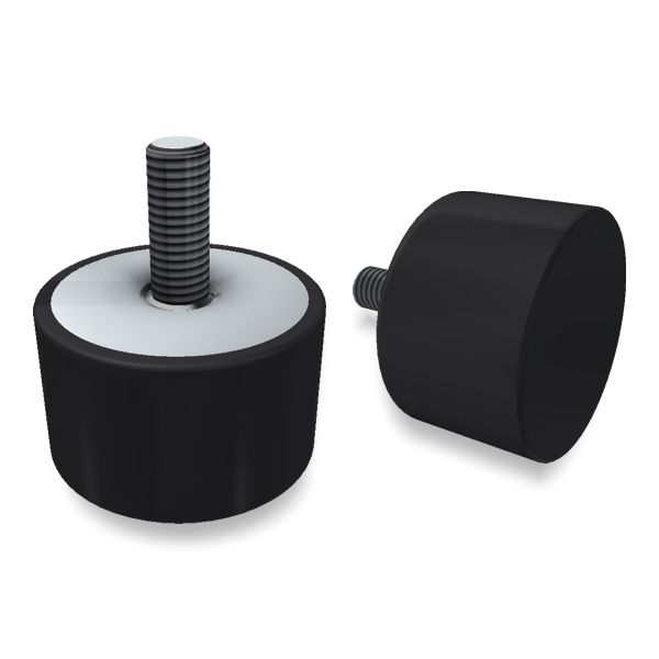 03 1 2 ANTIVIBRANTI CILINDRICI IN ACCIAIO INOX CON PIEDINO MASCHIO 3920a492